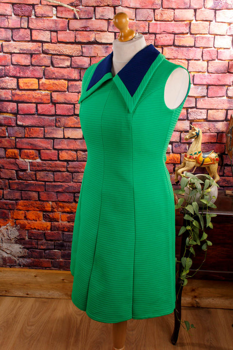 70s Disco Kleid Megakragen
