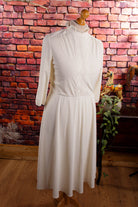 70s Brautkleid kurz Stehkragen