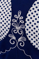 70s Kleid blau Punkte