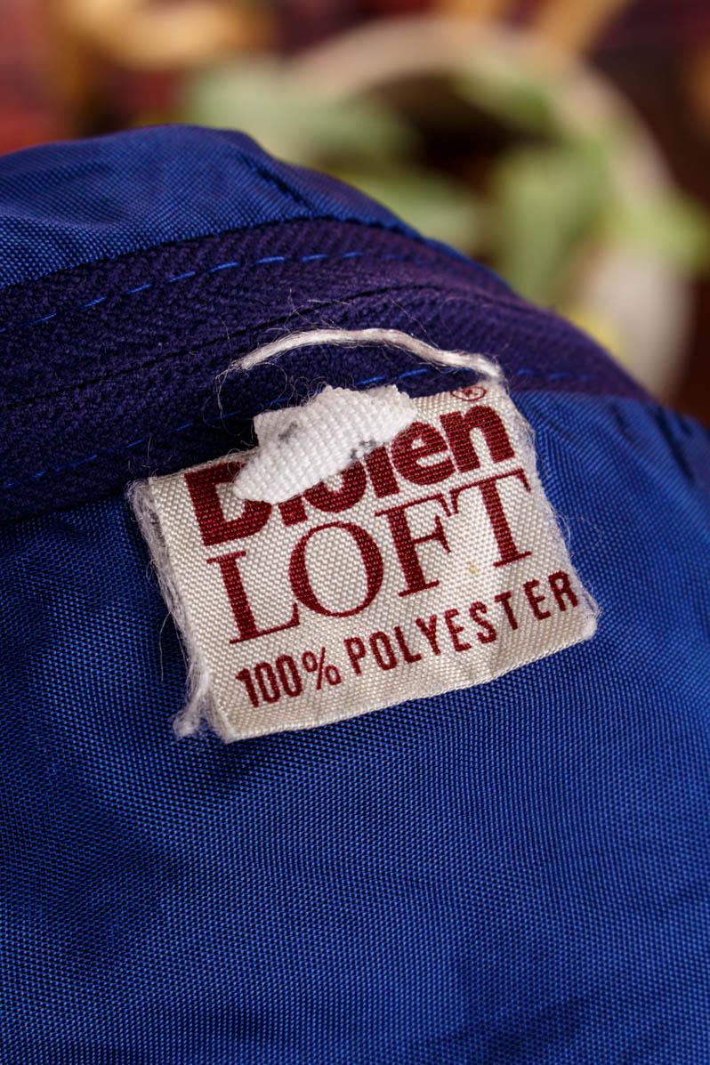 70s Kleid blau Punkte