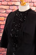 60s Disco Kleid schwarz Spitzbrust