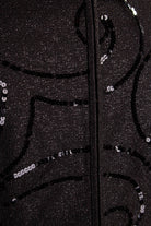60s Minikleid schwarz Pailletten