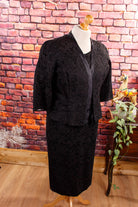 Spitze Abendkleid schwarz + Jacke