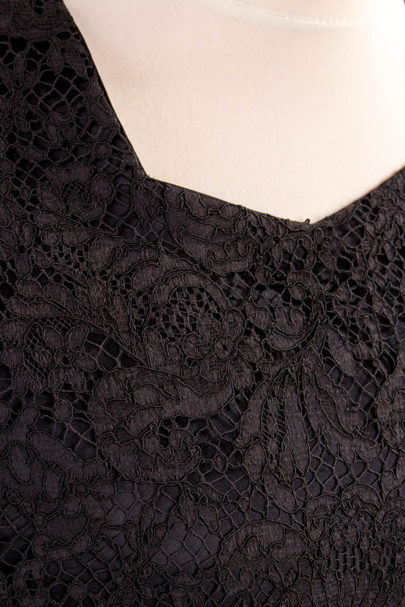 Spitze Abendkleid schwarz + Jacke
