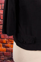 60s Leinen Jacke schwarz