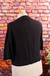 60s Leinen Jacke schwarz 60er Frau M 40-42 Rockabilly schwarz Sekretärin vintageberlin.de