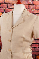 kurzes Wollkleid beige