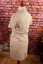 kurzes Wollkleid beige