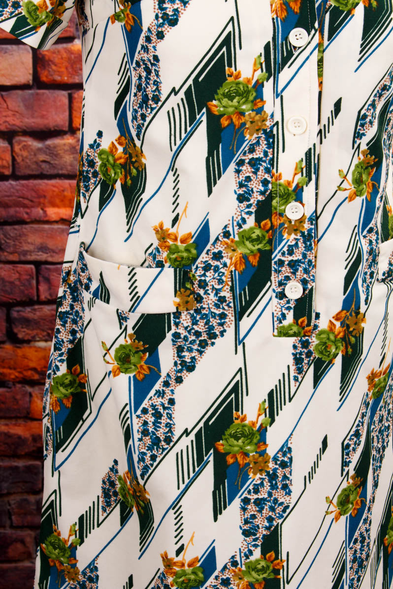 70s Schlagerkleid bunt