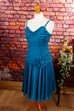 Cocktaikleid tü+rkis Chiffon Default Title 80er 90er Abendmode blau Disco Frau S 36-38 türkis vintageberlin.de