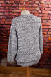Strickpulli meliert mit Rose 80er 90er Frau grau L 44-46 M 40-42 vintageberlin.de