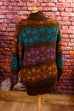 Vintage Strickkleid Wollmix 80er 90er Boho bunt Disco Frau L 44-46 real-80er Special XL 48-50 vintageberlin.de