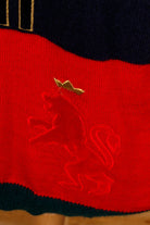 Winterpulli rot grün Wolle Angora