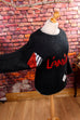 Mohair Pulli l´amour schwarz Pailletten 80er Boho Disco Frau L 44-46 M 40-42 schwarz Special vintageberlin.de