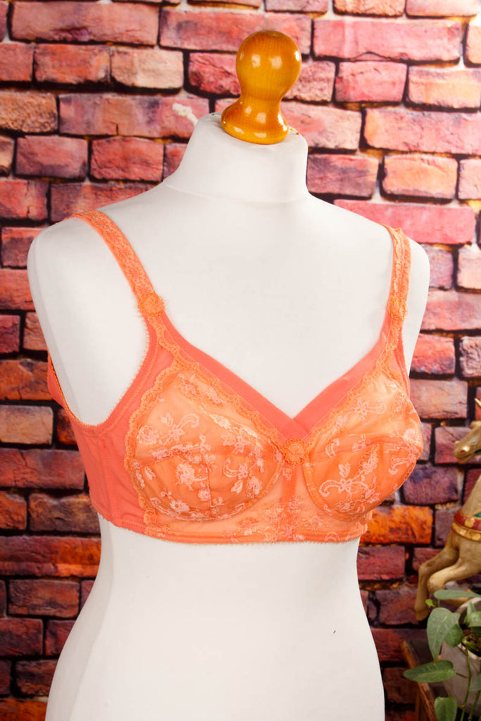Vintage Schiesser BH orange Default Title 70er Frau M 40-42 orange Rockabilly Schlager Special vintageberlin.de