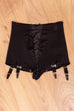 Vintage Hüftmieder schwarz Default Title 70er Frau Gothic Rockabilly S 36-38 schwarz Sekretärin Special vintageberlin.de