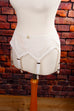 Vintage Strapshalter weiß 60er 70er Disco Frau Rockabilly S 36-38 Sekretärin Special weiß vintageberlin.de