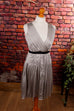 Tommy Hilfiger Seidenkleid silber Default Title Abendmode Designer Frau grau silber Special XS 32-34 vintageberlin.de