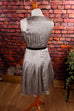 Tommy Hilfiger Seidenkleid silber Abendmode Designer Frau grau silber Special XS 32-34 vintageberlin.de