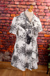 Schlagerkleid schwarz-weiß Default Title 60er 70er bunt Disco Frau grau L 44-46 Rockabilly Schlager schwarz weiß vintageberlin.de