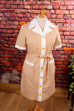 Schürzenkleid beige Megakragen Default Title 60er 70er beige Disco Frau M 40-42 real-disco real-rockabilly Rockabilly Schlager Sekretärin Special vintageberlin.de