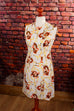 60s Disco Kleid beige bunt Muster Default Title 60er 70er bunt Disco Frau M 40-42 real-disco real-rockabilly Rockabilly Schlager Special vintageberlin.de