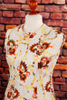 60s Disco Kleid beige bunt Muster 60er 70er bunt Disco Frau M 40-42 real-disco real-rockabilly Rockabilly Schlager Special vintageberlin.de