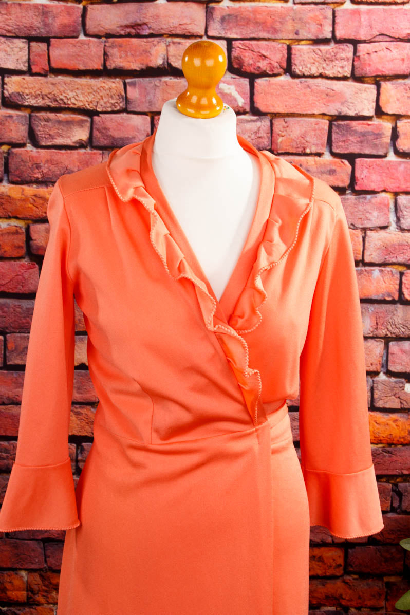 Vintage Morgenmantel Hauskleid Lachs