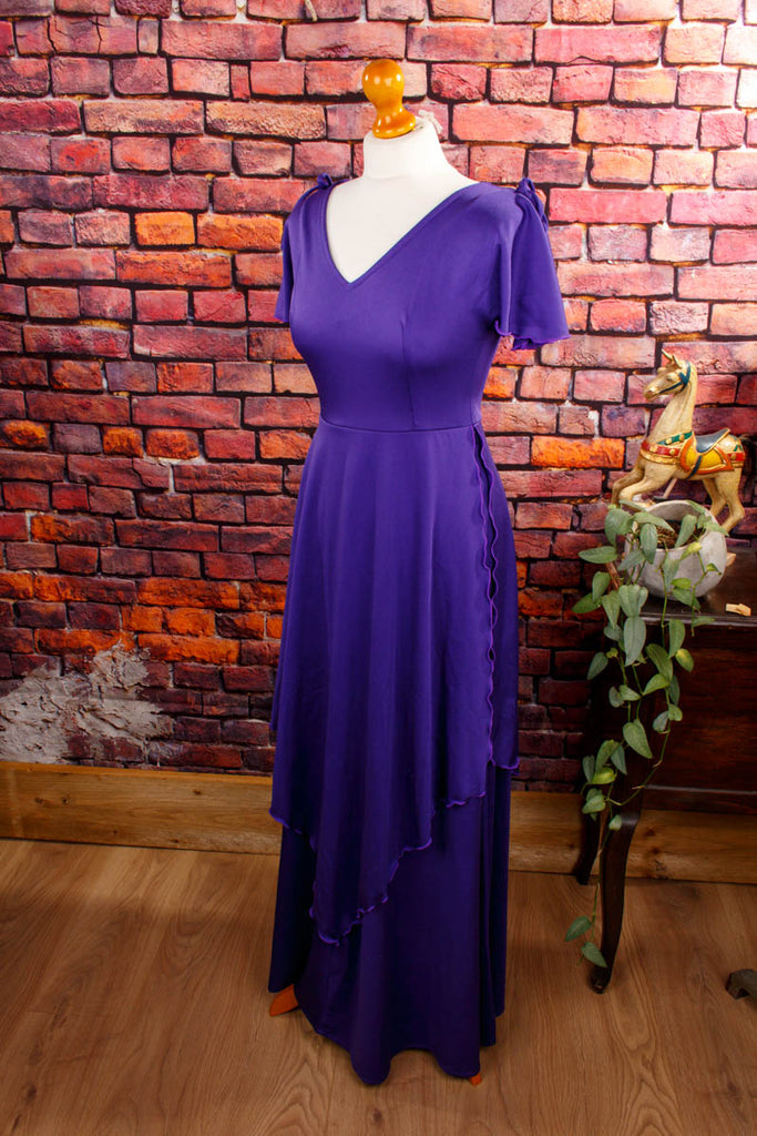 70s Maxikleid lang lila Default Title 60er 70er Boho Frau Hippie lila real-boho S 36-38 Schlager Special vintageberlin.de