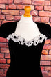 Samt Abendkleid schwarz eng 80er 90er Abendmode Boho Frau Gothic S 36-38 schwarz Special vintageberlin.de