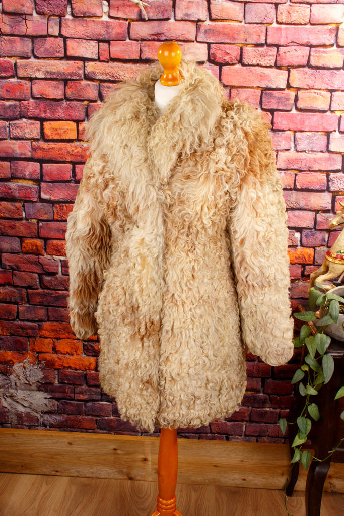 70er Jahre Hippie Fellmantel Default Title 60er 70er beige Boho Disco Frau Hippie real-boho S 36-38 Special XS 32-34 vintageberlin.de