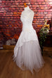 asymmetrisches Brautkleid weiß Tüll Frau Hochzeit S 36-38 Special weiß XS 32-34 vintageberlin.de