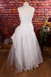 asymmetrisches Brautkleid weiß Tüll Frau Hochzeit S 36-38 Special weiß XS 32-34 vintageberlin.de