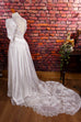 Vintage Brautkleid Megaschleppe 90er Frau Hochzeit S 36-38 Special weiß vintageberlin.de
