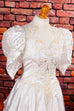 Vintage Brautkleid Megaschleppe 90er Frau Hochzeit S 36-38 Special weiß vintageberlin.de