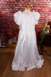 Brautkleid weiß Seidenlook 90er Frau Hochzeit Special weiß XXL 52-54 vintageberlin.de