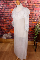 Vintage Nachtkleid grau transparent