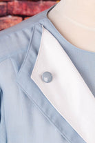taubenblaues Kleid Wollmix