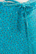 Baumwollrock türkis Blümchen 70er Boho Frau M 40-42 türkis vintageberlin.de