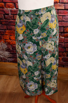 Vintage Seidenrock Blumenmuster