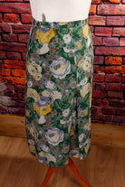 Vintage Seidenrock Blumenmuster