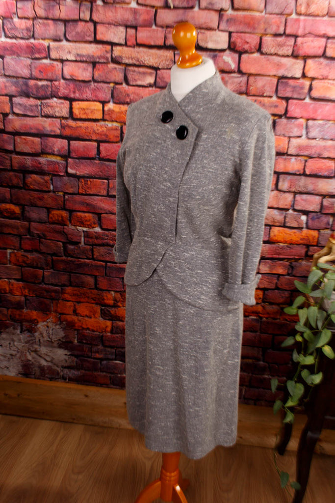 30er Jahre Wollkleid grau Default Title 30er 40er Boho Frau grau M 40-42 real-rockabilly Rockabilly S 36-38 Special vintageberlin.de