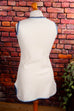 70er Tenniskleid weiß Strick 70er Disco Frau Rockabilly S 36-38 Schlager Special weiß vintageberlin.de