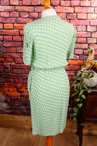 Viskosekleid pastell grün Herzen