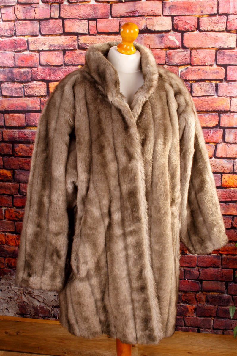 Vintage Fake Fur beige Nerzlook