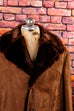 Vintage Lammfellmantel braun 60er 70er Boho braun Dandy Hippie L 52-54 Mann Rockabilly Special vintageberlin.de