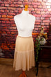 Unterrock beige 70er beige Disco Frau M 40-42 Rockabilly S 36-38 Schlager Sekretärin Special vintageberlin.de