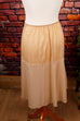 Unterrock beige 70er beige Disco Frau M 40-42 Rockabilly S 36-38 Schlager Sekretärin Special vintageberlin.de