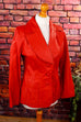 feuerrote 70s Lederjacke 60er 70er Disco Frau real-disco real-rockabilly Rockabilly rot S 36-38 Schlager Special vintageberlin.de