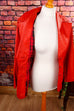 feuerrote 70s Lederjacke 60er 70er Disco Frau real-disco real-rockabilly Rockabilly rot S 36-38 Schlager Special vintageberlin.de